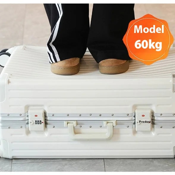 JMT-041802 Multi-Colour Aluminium Trolley Suitcase - Custom Sizes 20, 22, 24, 28 Inch Travel Luggage