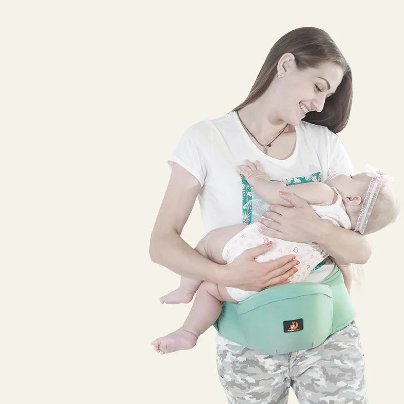 JMT-041866 Ergonomic Longbow Hip Seat Travel Baby Carrier with Safety Baby Wrap