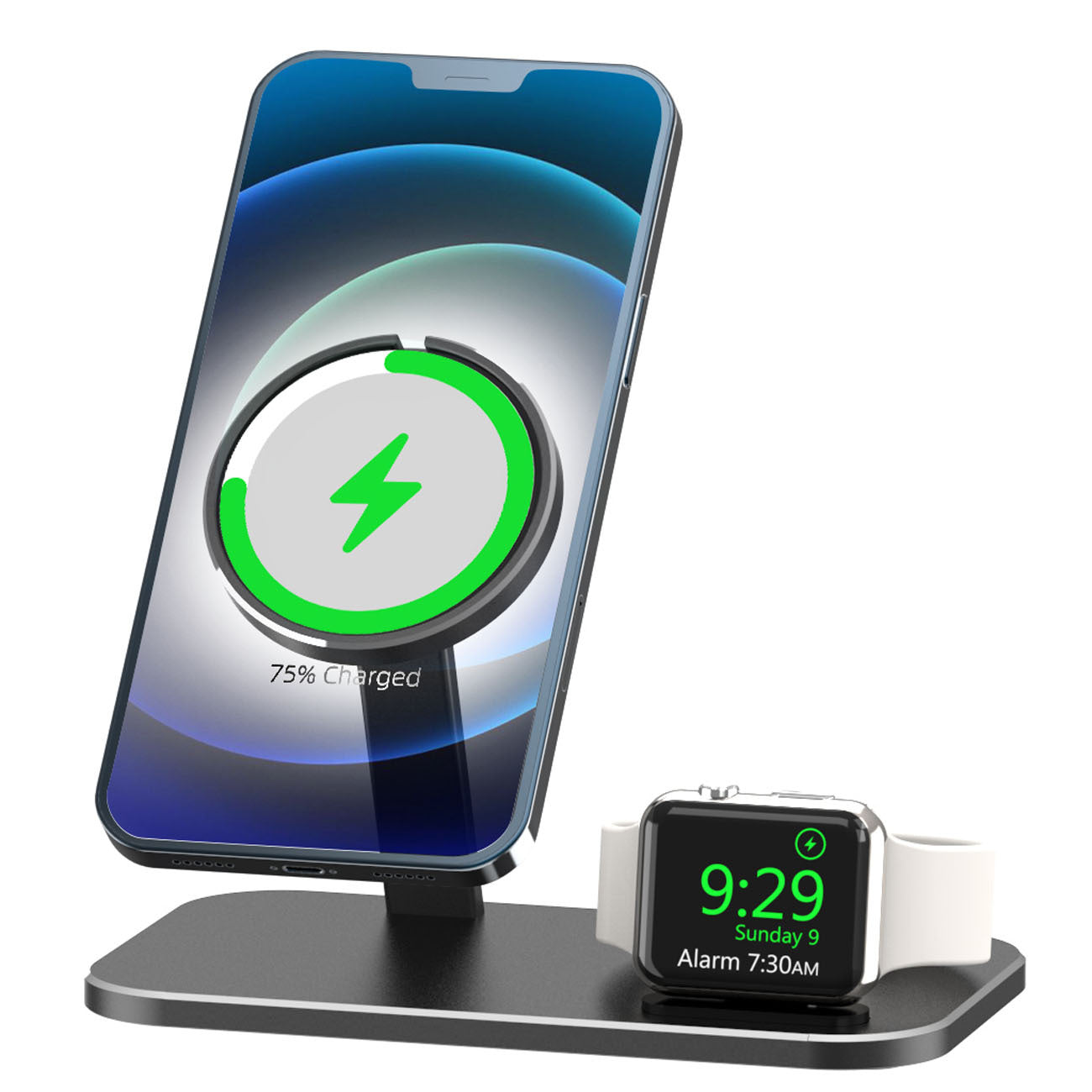 JMT-041930 Alloy Charging Stand for Smartwatches and Data Cables - Desktop Storage Base