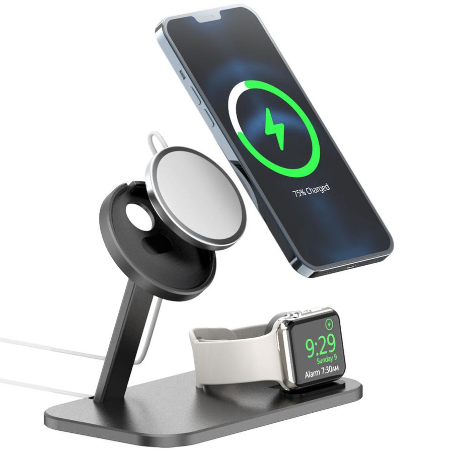 JMT-041930 Alloy Charging Stand for Smartwatches and Data Cables - Desktop Storage Base