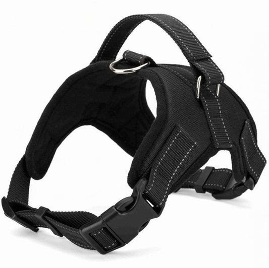 JMT-042250 Explosion-Proof Leather Dog Harness with Trap Hand Holding Rope for Golden Retrievers - Available in Multiple Colors and Sizes