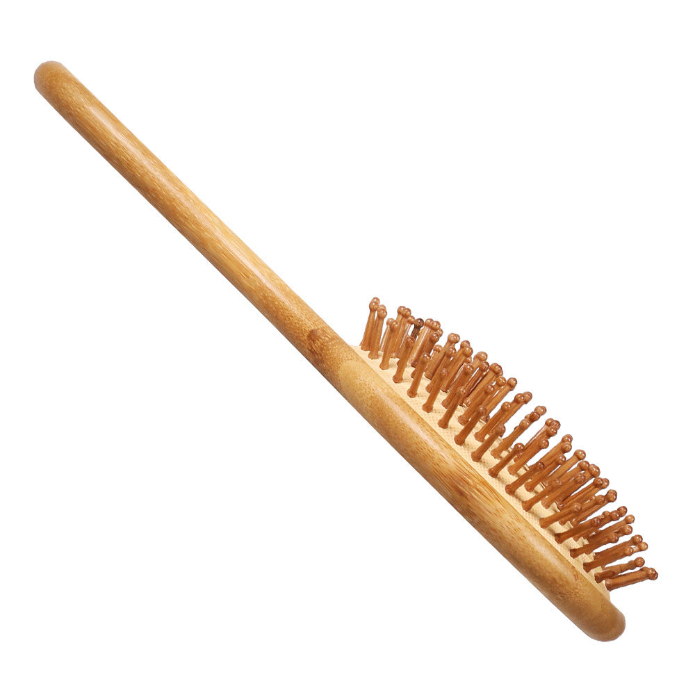 JMT-042442 Airbag Massage Wooden Comb with Antibacterial Bamboo Bristles for Scalp Health and Hair Growth