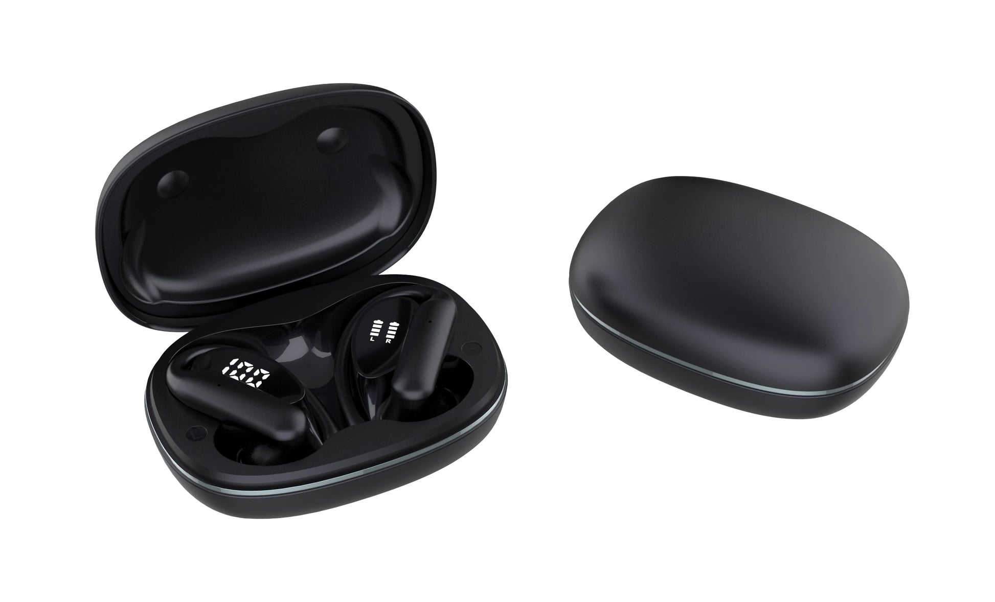 JMT-043082 True Wireless Stereo Earbuds with Active Noise Cancellation, HiFi Deep Bass, Waterproof Design, and LED Digital Display