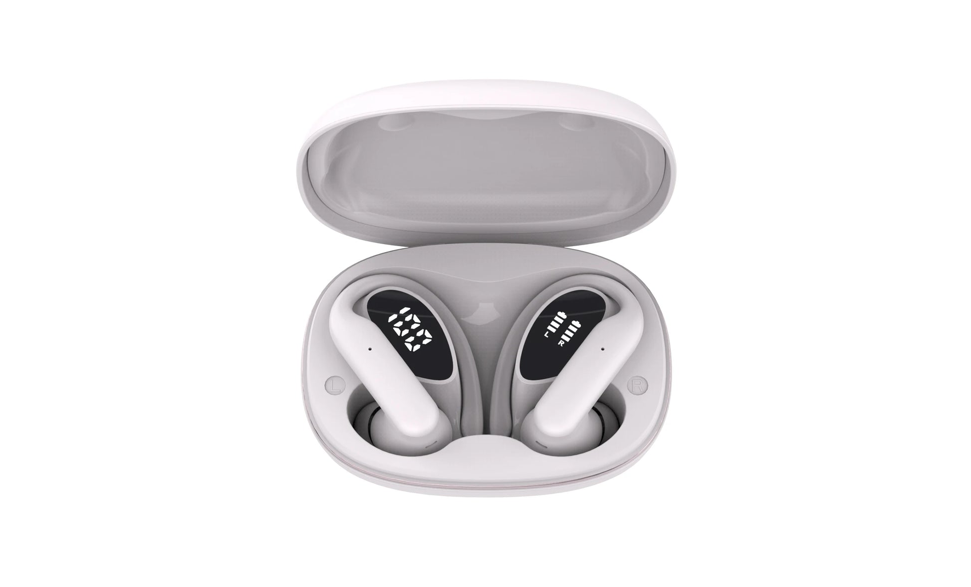 JMT-043082 True Wireless Stereo Earbuds with Active Noise Cancellation, HiFi Deep Bass, Waterproof Design, and LED Digital Display