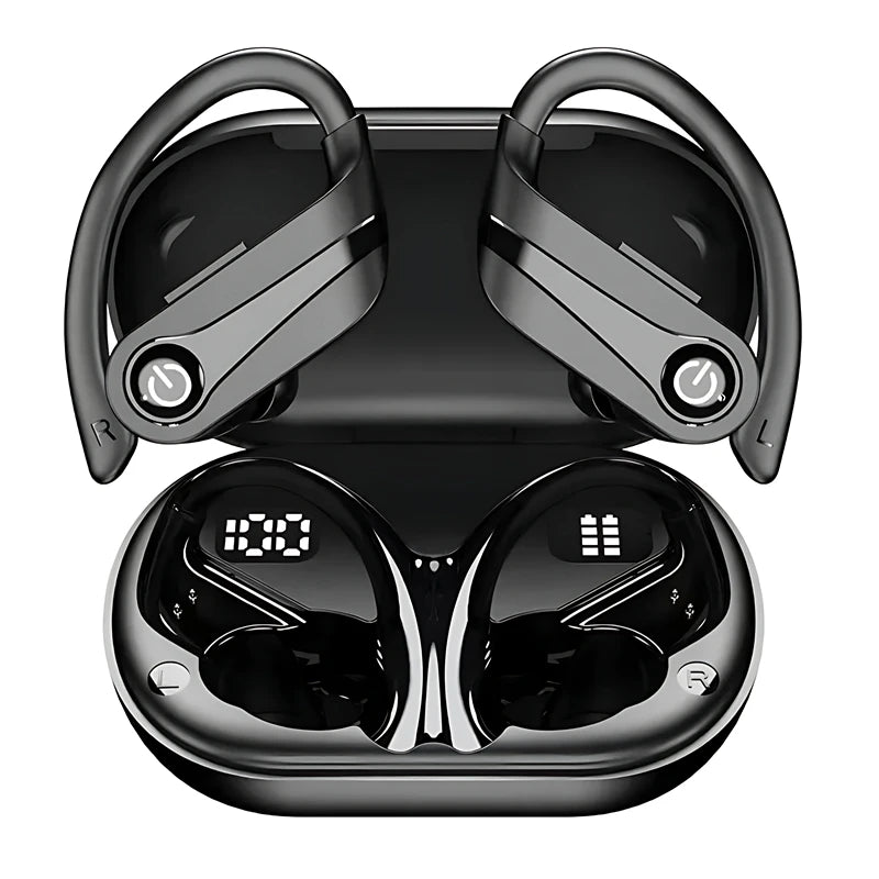 JMT-043082 True Wireless Stereo Earbuds with Active Noise Cancellation, HiFi Deep Bass, Waterproof Design, and LED Digital Display