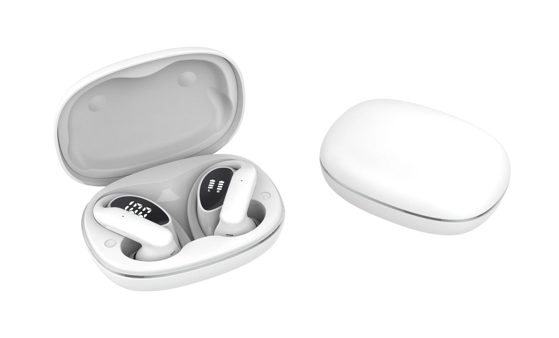 JMT-043082 True Wireless Stereo Earbuds with Active Noise Cancellation, HiFi Deep Bass, Waterproof Design, and LED Digital Display