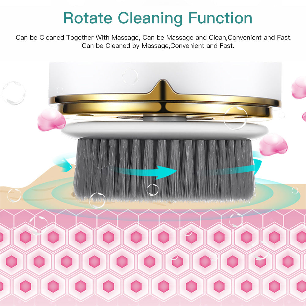 JMT-043466 Electric Rotating Multifunctional Face Washing Device with USB Charging and Deep Cleansing Brush Heads