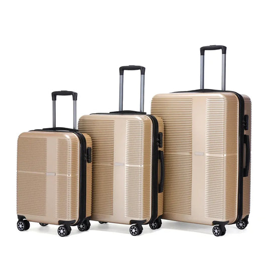 JMT-043786 Travel Trolley Luggage Set with Durable ABS and PC Material - Lightweight Suitcase Ensemble