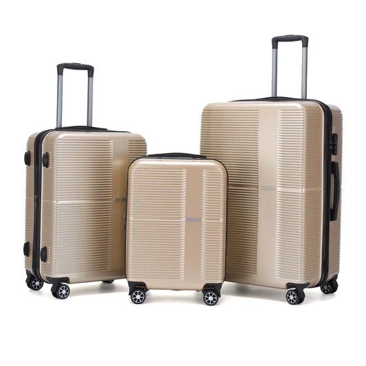 JMT-043786 Travel Trolley Luggage Set with Durable ABS and PC Material - Lightweight Suitcase Ensemble