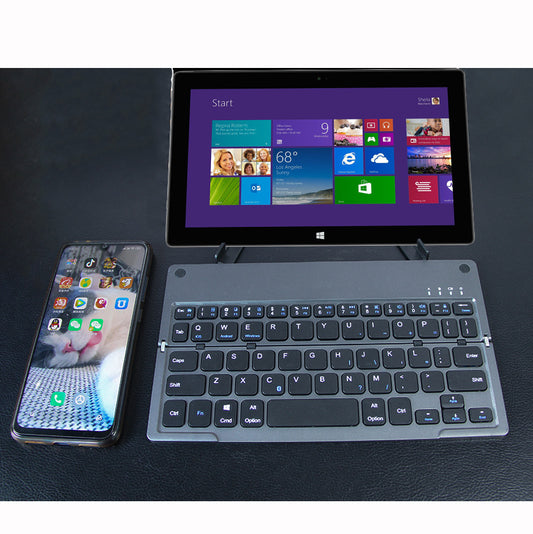 JMT-043850 Compact Bluetooth Folding Keyboard with Touch-Sensitive Design and Hidden Stand
