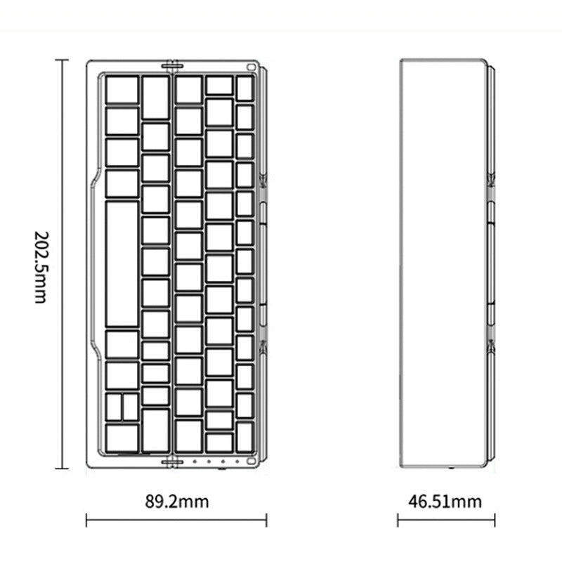 JMT-043850 Compact Bluetooth Folding Keyboard with Touch-Sensitive Design and Hidden Stand