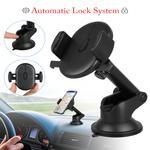 JMT-043914 Telescopic Mobile Phone Navigation Bracket for Instrument Panels – Black & Yellow