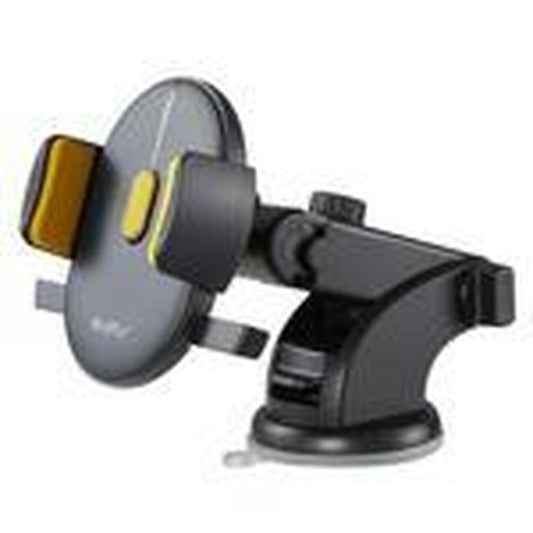 JMT-043914 Telescopic Mobile Phone Navigation Bracket for Instrument Panels – Black & Yellow