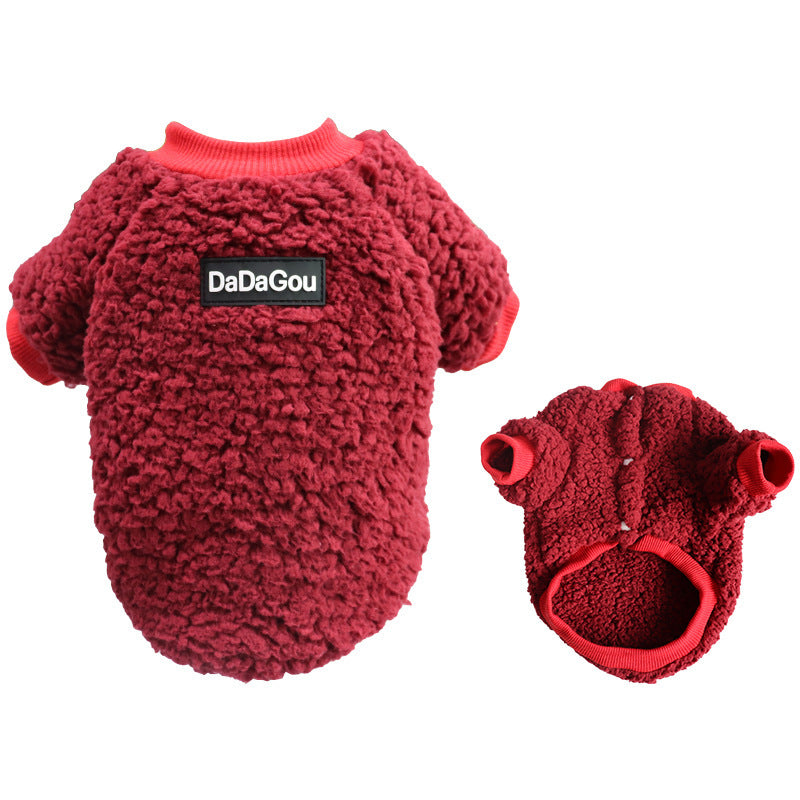 JMT-043978 Warm Cotton Sweater for Pets - Cozy Two-Legged Clothing in Casual Style