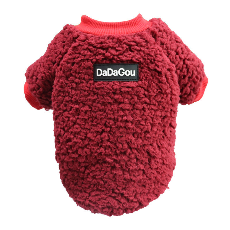 JMT-043978 Warm Cotton Sweater for Pets - Cozy Two-Legged Clothing in Casual Style