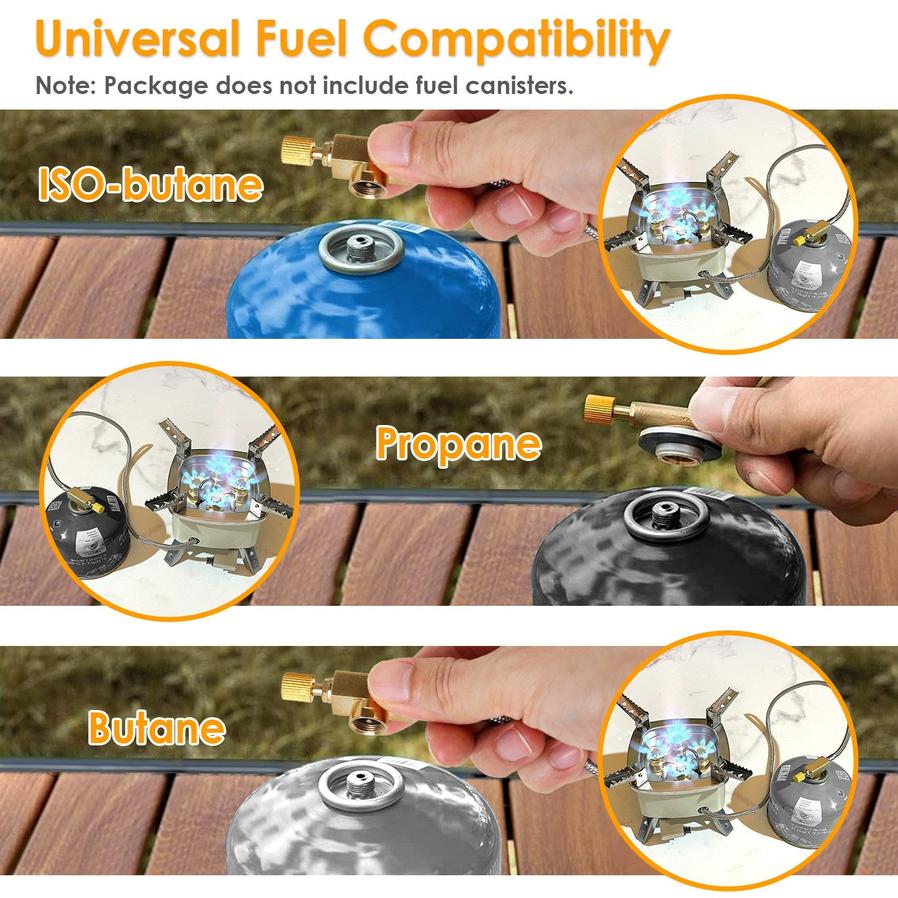 JMT-044106 13000W Portable Camping Stove with Five-Burner Design and Piezo Ignition for Outdoor Cooking