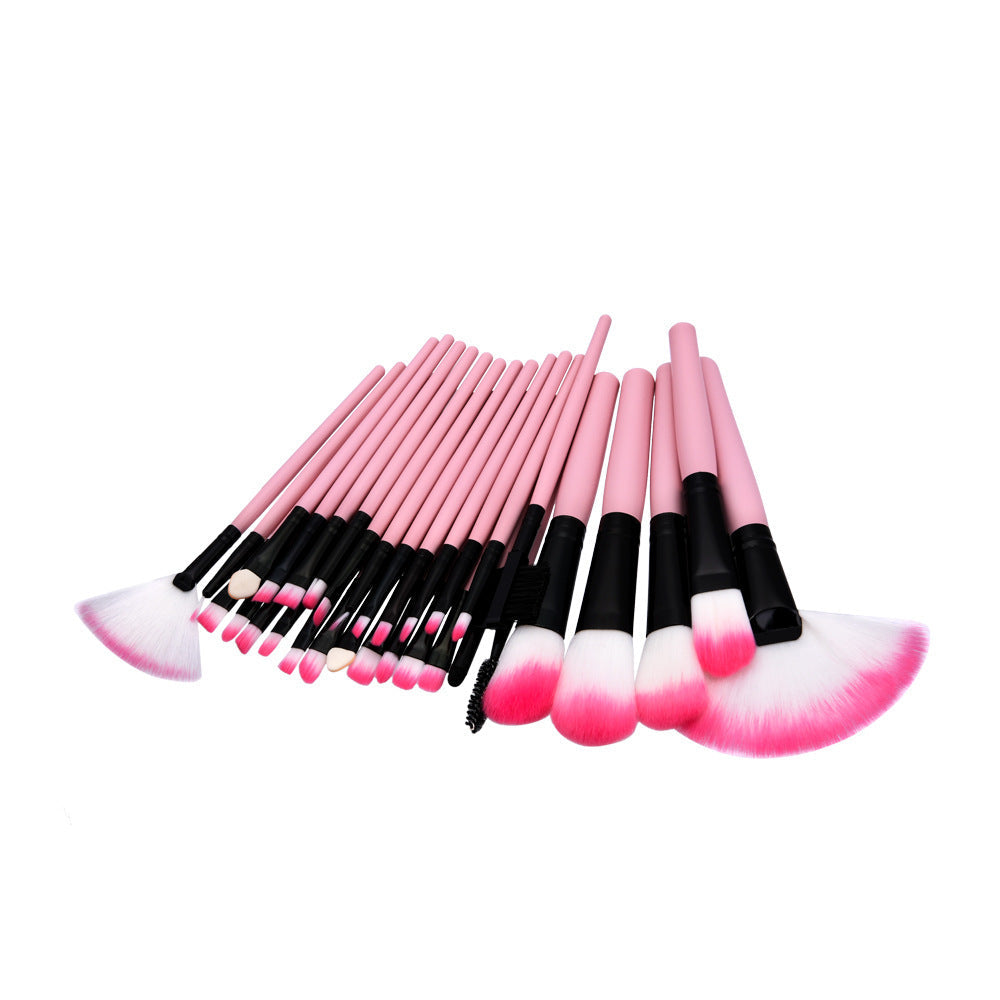 JMT-044490 Wood Handle Nylon Cosmetic Brush Set for Flawless Makeup Application
