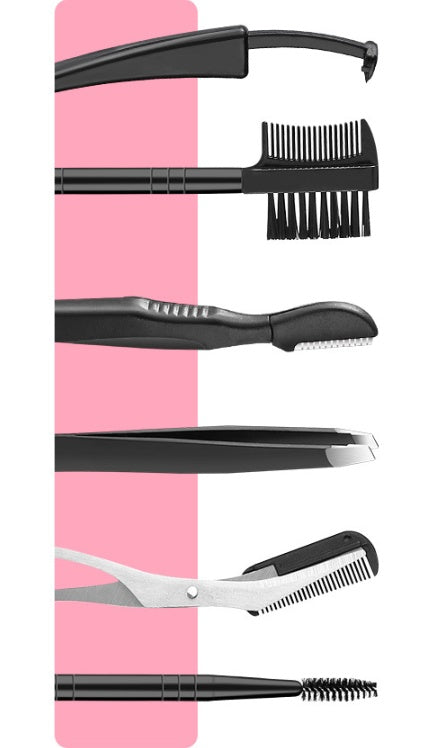 JMT-044618 Stainless Steel Eyebrow Trimmer Set with Shaving Tool, Perfect for Precision Grooming