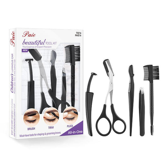 JMT-044618 Stainless Steel Eyebrow Trimmer Set with Shaving Tool, Perfect for Precision Grooming