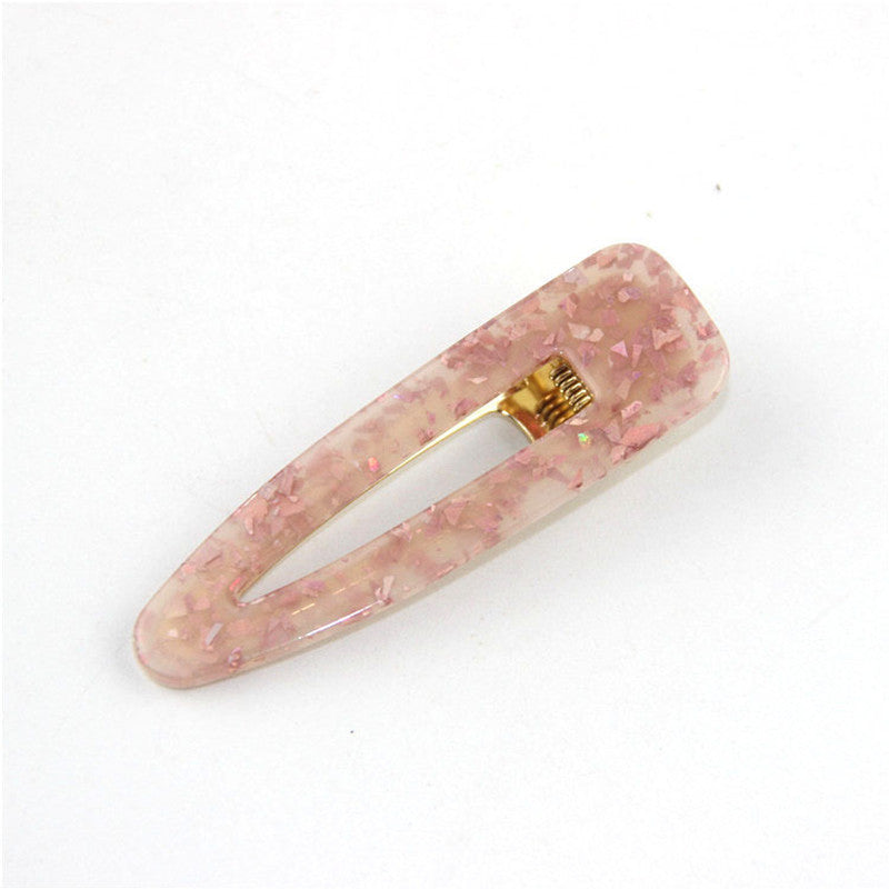 JMT-044746 Geometric Acrylic Side Clip Hairpin - Japanese Retro Korean Style Hair Accessory