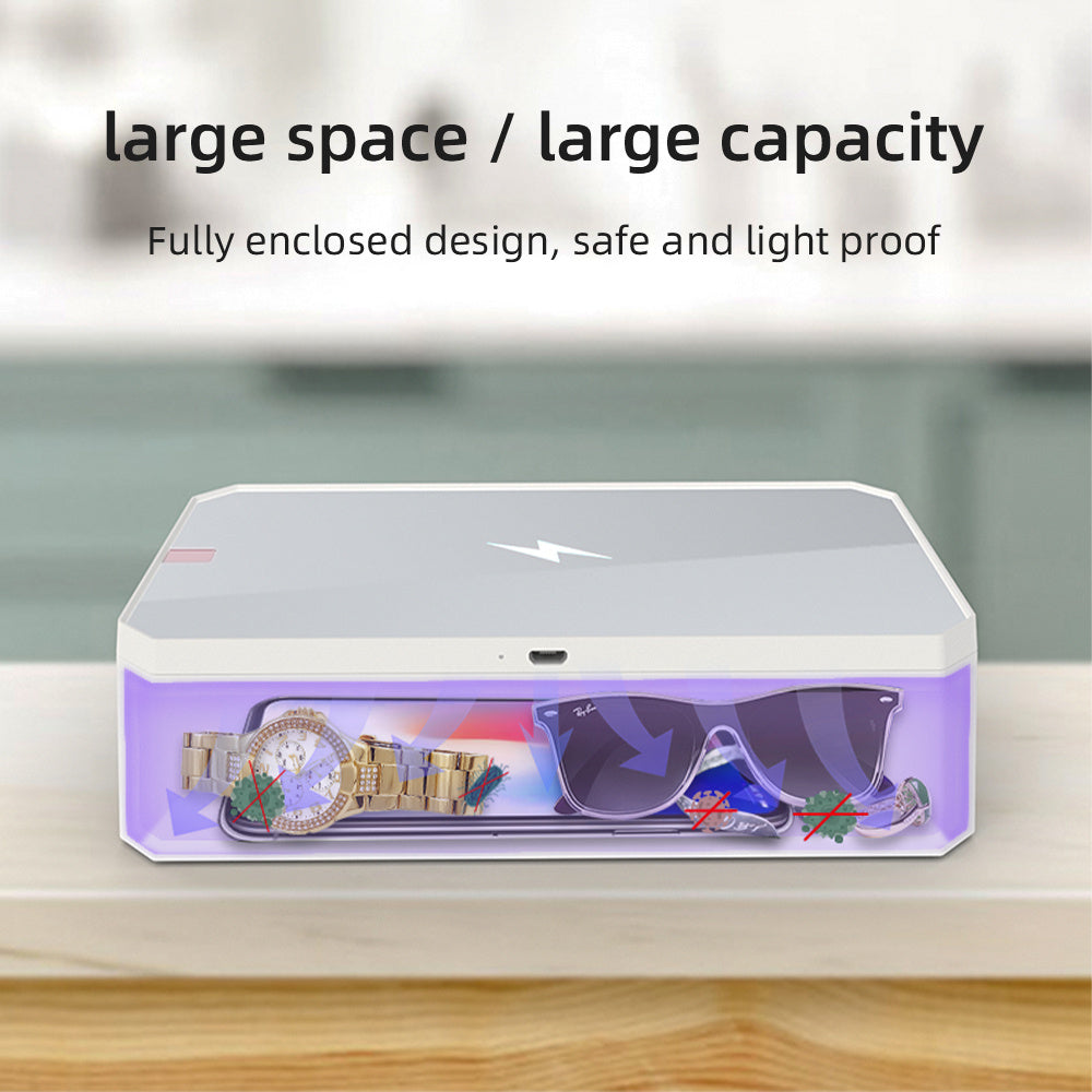 JMT-045386 10W Wireless Charging Disinfection Box for Mobile Phones with Indicating Function