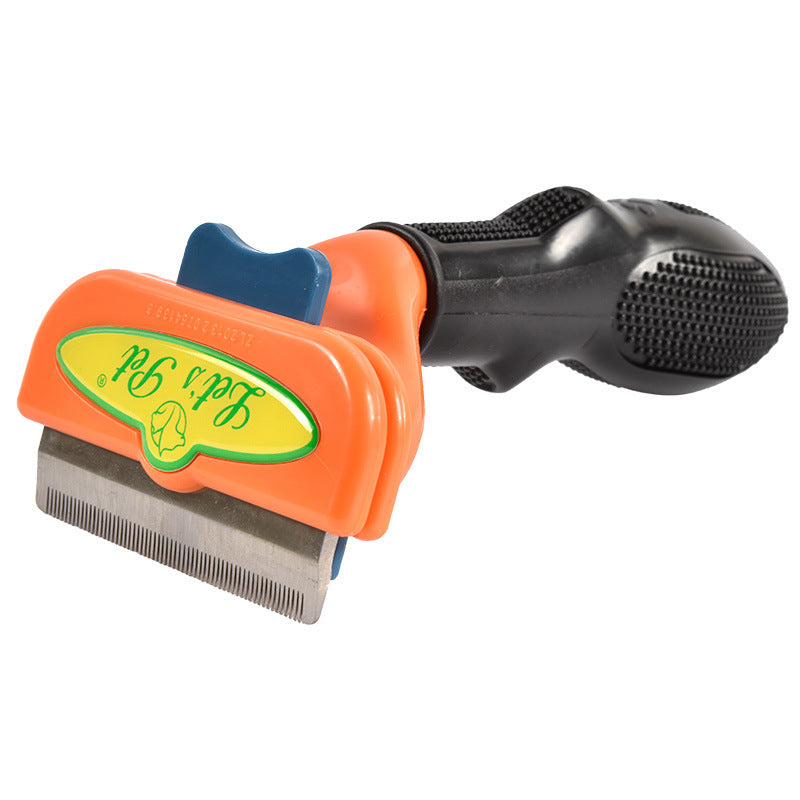 JMT-045450 Pet Hair Removal Comb for Dogs and Cats - Long and Short Hair Options, ABS + Stainless Steel Blade