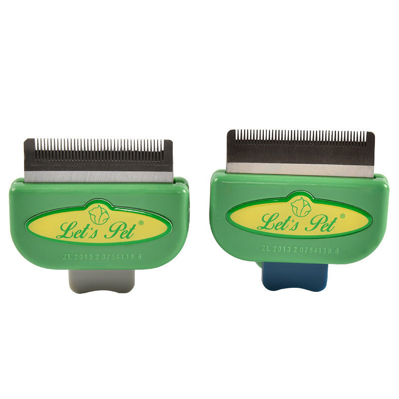 JMT-045450 Pet Hair Removal Comb for Dogs and Cats - Long and Short Hair Options, ABS + Stainless Steel Blade