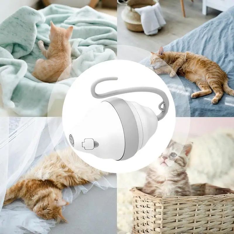 JMT-045514 Automatic Moving Mouse Cat Toy with Glowing Feather and Irregular Movement for Engaging Playtime