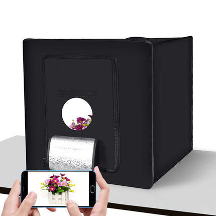 JMT-045898 60cm LED Photography Light Box with Polyester Backdrop for Professional Studio Use