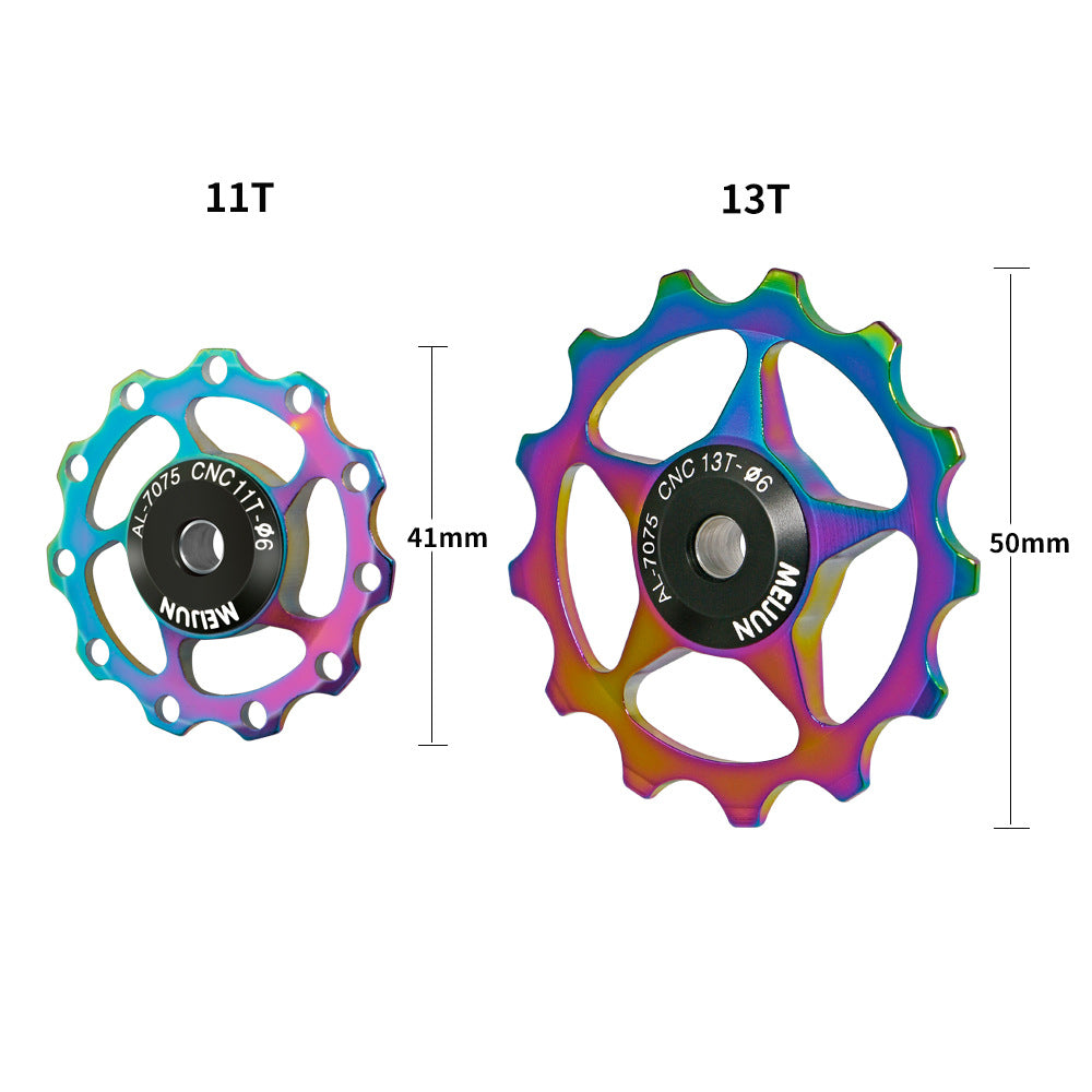 JMT-045898 Aluminum Alloy Rear Derailleur Guide Wheel for Mountain Bikes - 11T/13T Compatibility