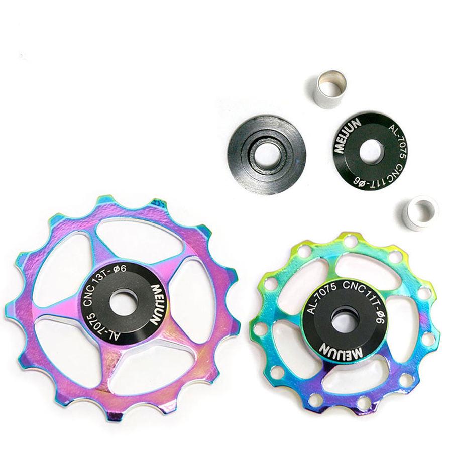 JMT-045898 Aluminum Alloy Rear Derailleur Guide Wheel for Mountain Bikes - 11T/13T Compatibility