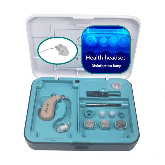 JMT-046346 KXW210 UV Sterilization Ear Hook Hearing Aid Headset with USB Charging and Three Earplugs