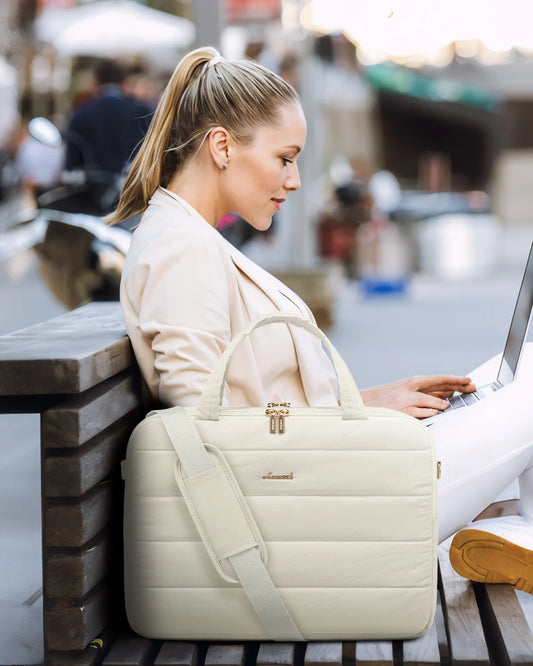 JMT-046346 Lightweight 15.6 in Laptop Briefcase for Work and Business - Unisex Messenger Bag with Shoulder Strap
