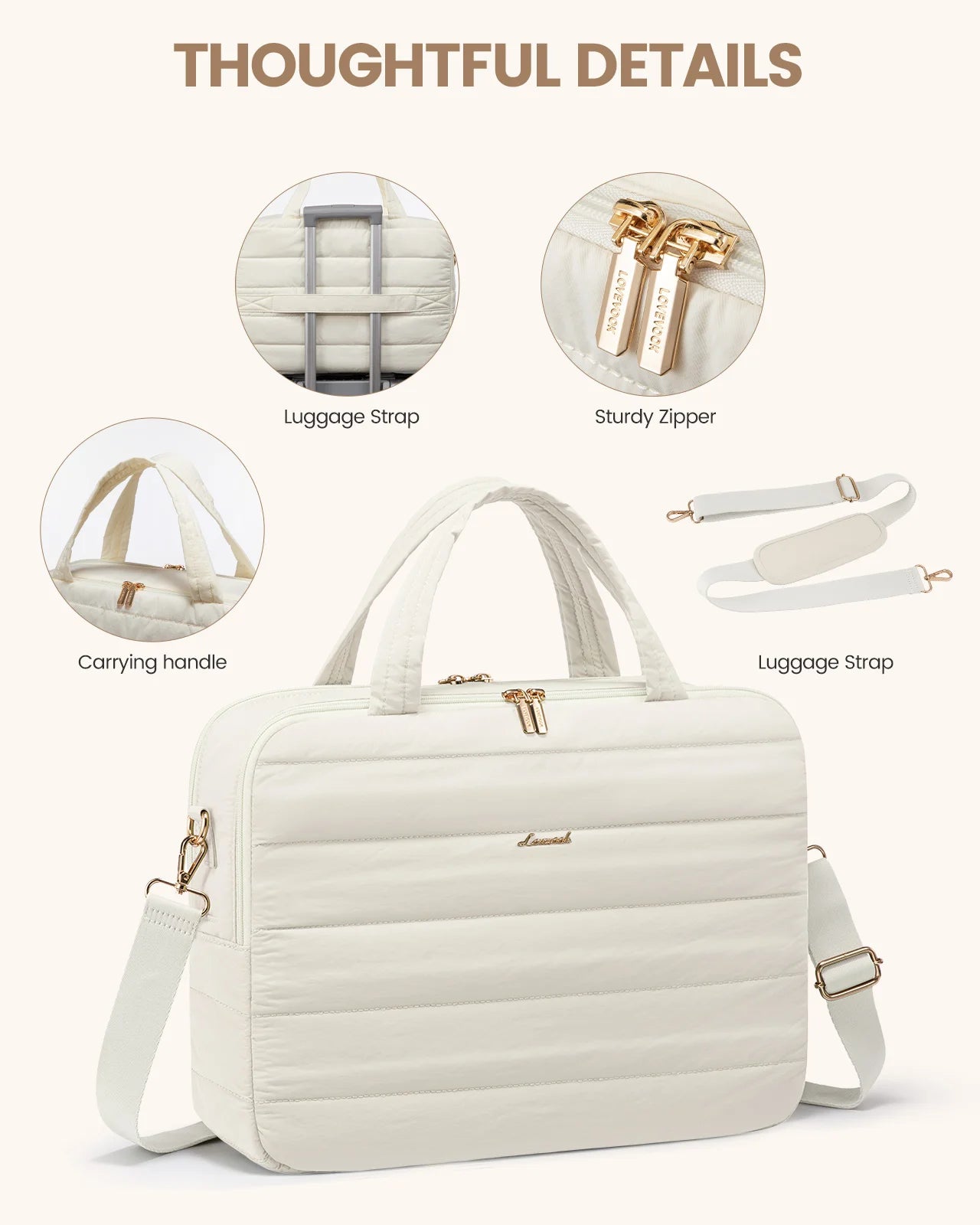 JMT-046346 Lightweight 15.6 in Laptop Briefcase for Work and Business - Unisex Messenger Bag with Shoulder Strap