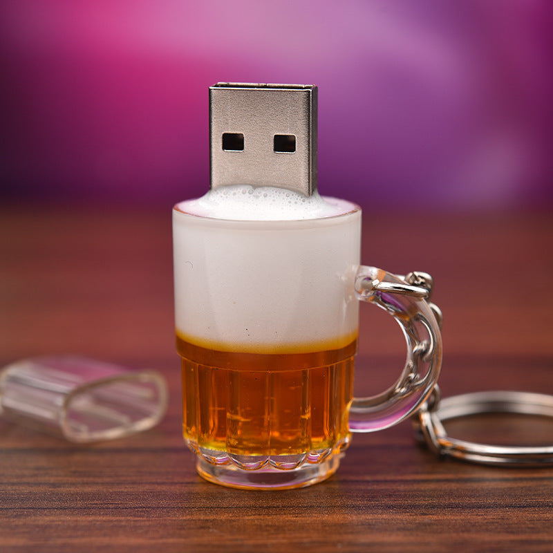 JMT-046474 Personalized Beer Mug USB Flash Drive - 2GB to 64GB Storage Options, Metal & Plastic Design