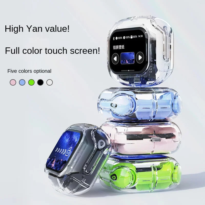 JMT-046538 AirMAX A9Pro In-Ear Bluetooth Headset with Transparent LCD Screen and Long Battery Life