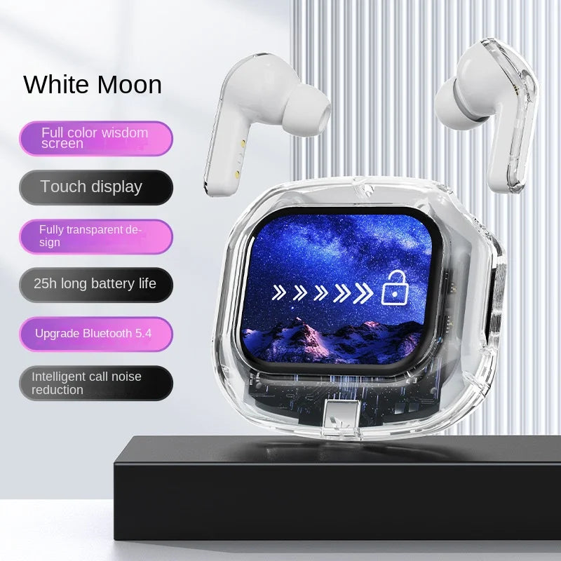 JMT-046538 AirMAX A9Pro In-Ear Bluetooth Headset with Transparent LCD Screen and Long Battery Life
