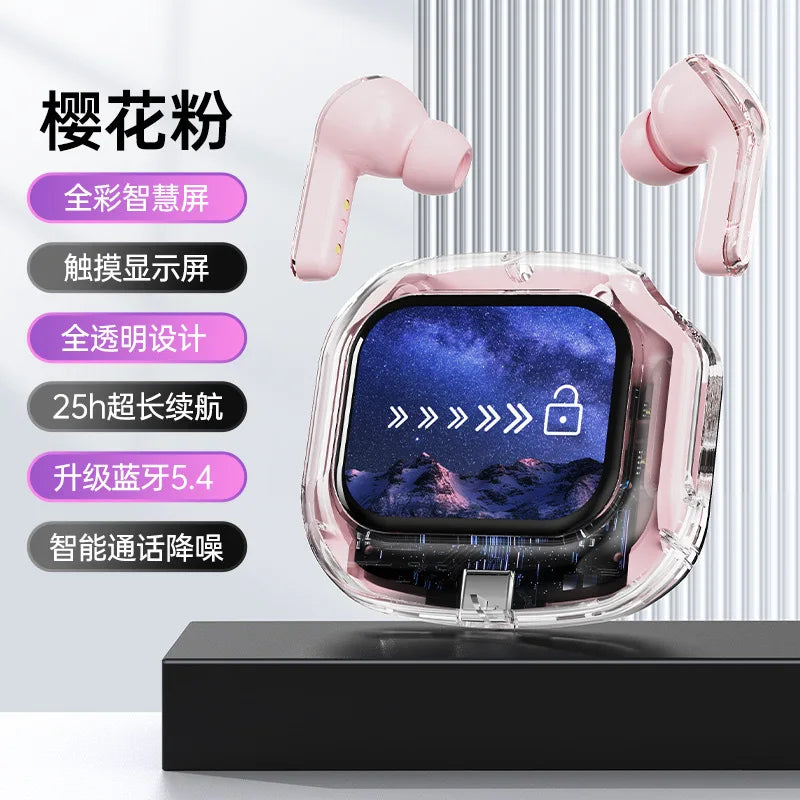 JMT-046538 AirMAX A9Pro In-Ear Bluetooth Headset with Transparent LCD Screen and Long Battery Life