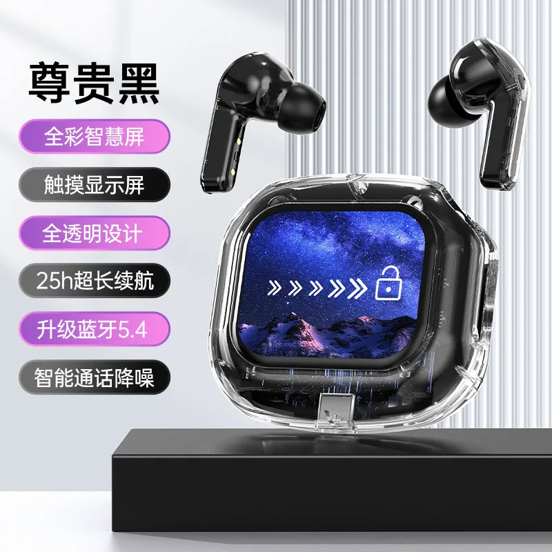 JMT-046538 AirMAX A9Pro In-Ear Bluetooth Headset with Transparent LCD Screen and Long Battery Life