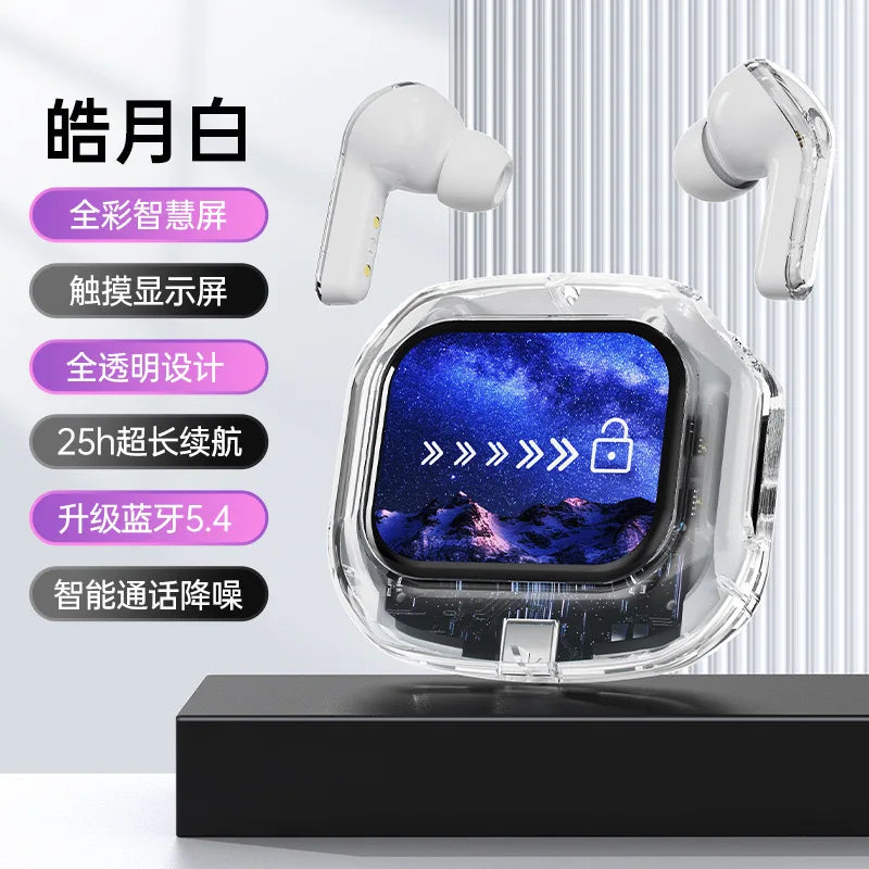 JMT-046538 AirMAX A9Pro In-Ear Bluetooth Headset with Transparent LCD Screen and Long Battery Life