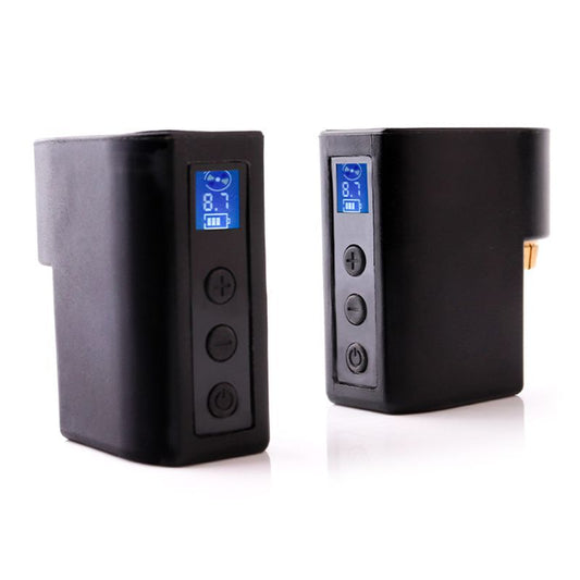 JMT-046538 Wireless Tattoo Power Supply with DC and RCA Connectors, Lightweight Lithium Battery, 1400mAh Capacity