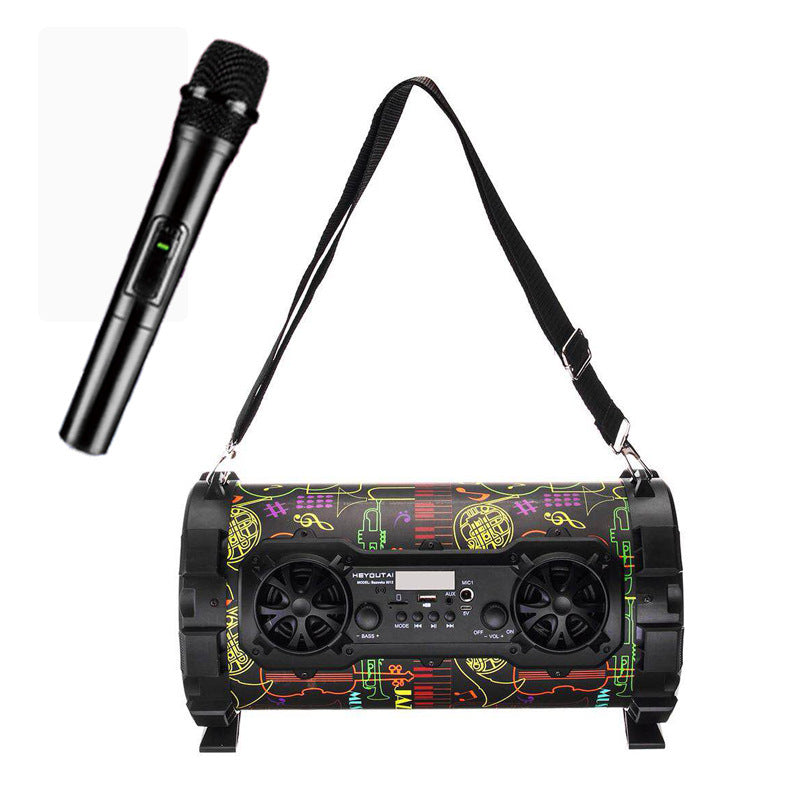 JMT-046858 Outdoor High-Power Bluetooth Speaker with Wired and Wireless Microphone, USB Connection, Built-in Lithium Battery, 25W Output, 15m Range, MP3 Support, 3-Hour Playtime