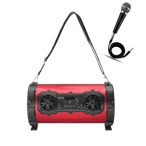 JMT-046858 Outdoor High-Power Bluetooth Speaker with Wired and Wireless Microphone, USB Connection, Built-in Lithium Battery, 25W Output, 15m Range, MP3 Support, 3-Hour Playtime