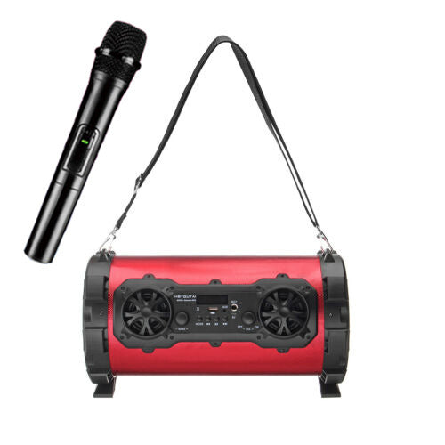 JMT-046858 Outdoor High-Power Bluetooth Speaker with Wired and Wireless Microphone, USB Connection, Built-in Lithium Battery, 25W Output, 15m Range, MP3 Support, 3-Hour Playtime