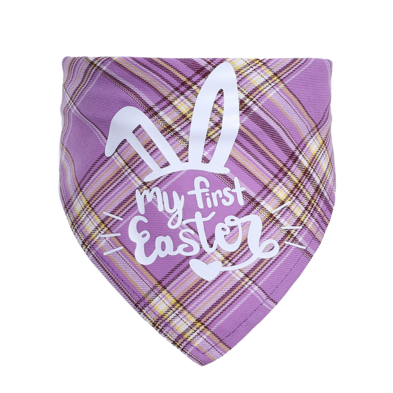 JMT-046986 Easter Bunny Pet Triangle Towel for Cats - Cotton, Casual Style, 20-42cm Neck Size