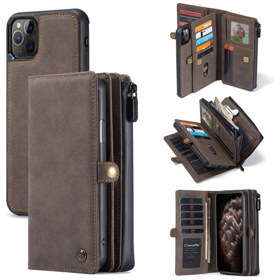 JMT-047050 Leather Wallet-Style Phone Case for Select Samsung and Apple Models, Handmade TPU & Leather, Available in Black, Dark Brown, Blue, Red