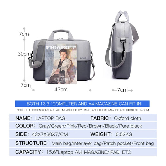JMT-047242 Waterproof Oxford Laptop Bag with Shoulder Sleeve for Women