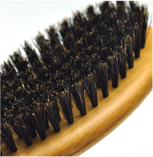 JMT-047498 Bamboo Hair Brush with Wild Boar Bristles and Ergonomic Handle