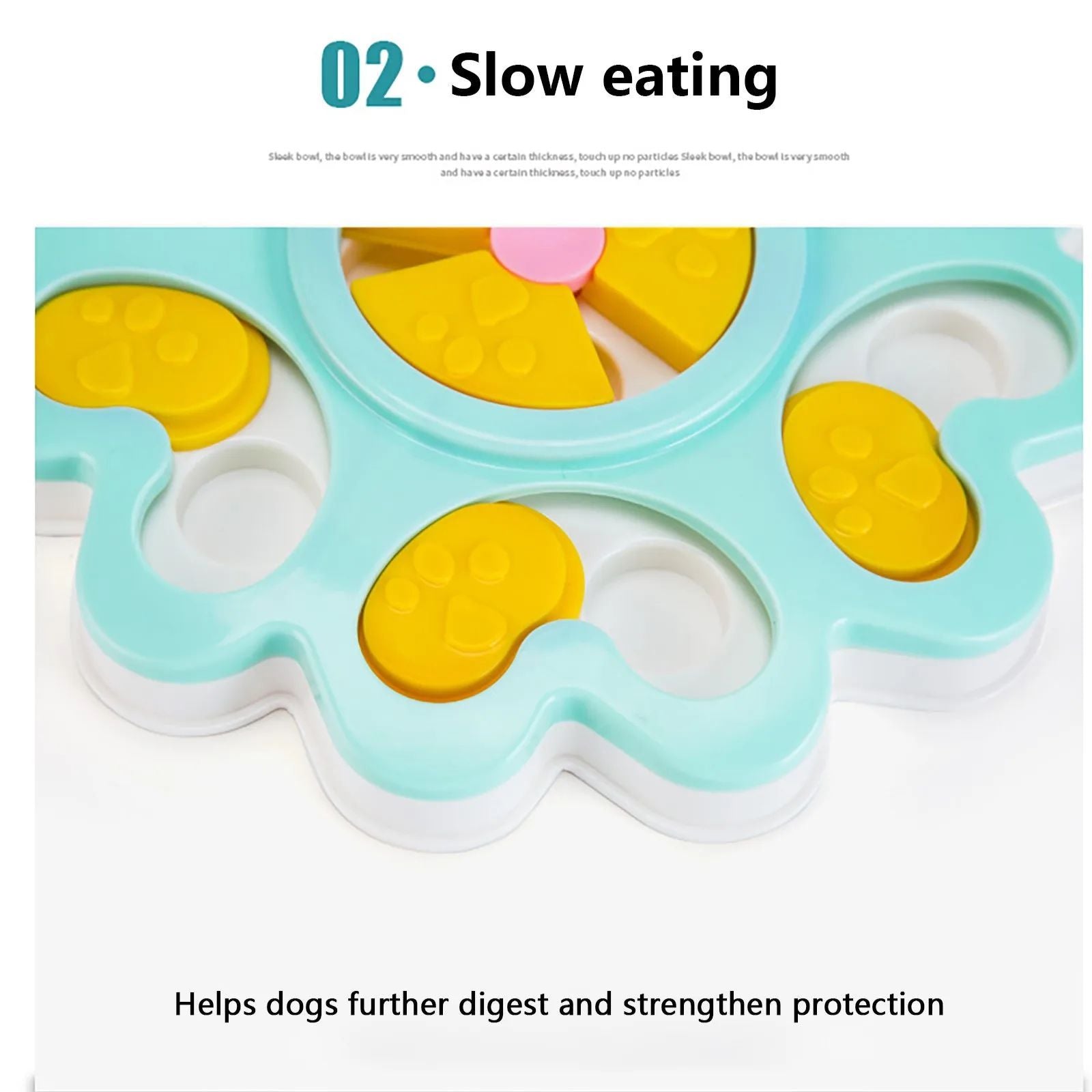 JMT-047690 Interactive Flower-Shaped Dog Puzzle Slow Feeder for Mental Stimulation and Healthy Eating