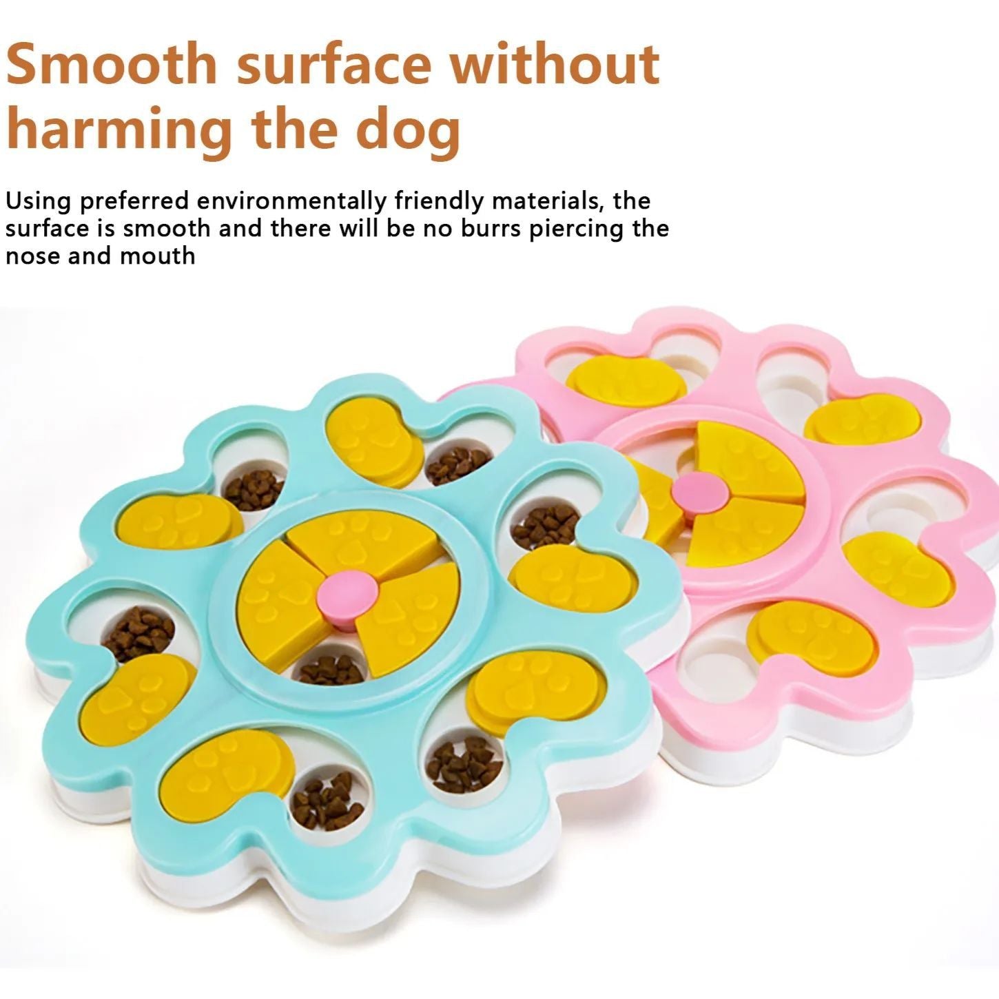 JMT-047690 Interactive Flower-Shaped Dog Puzzle Slow Feeder for Mental Stimulation and Healthy Eating